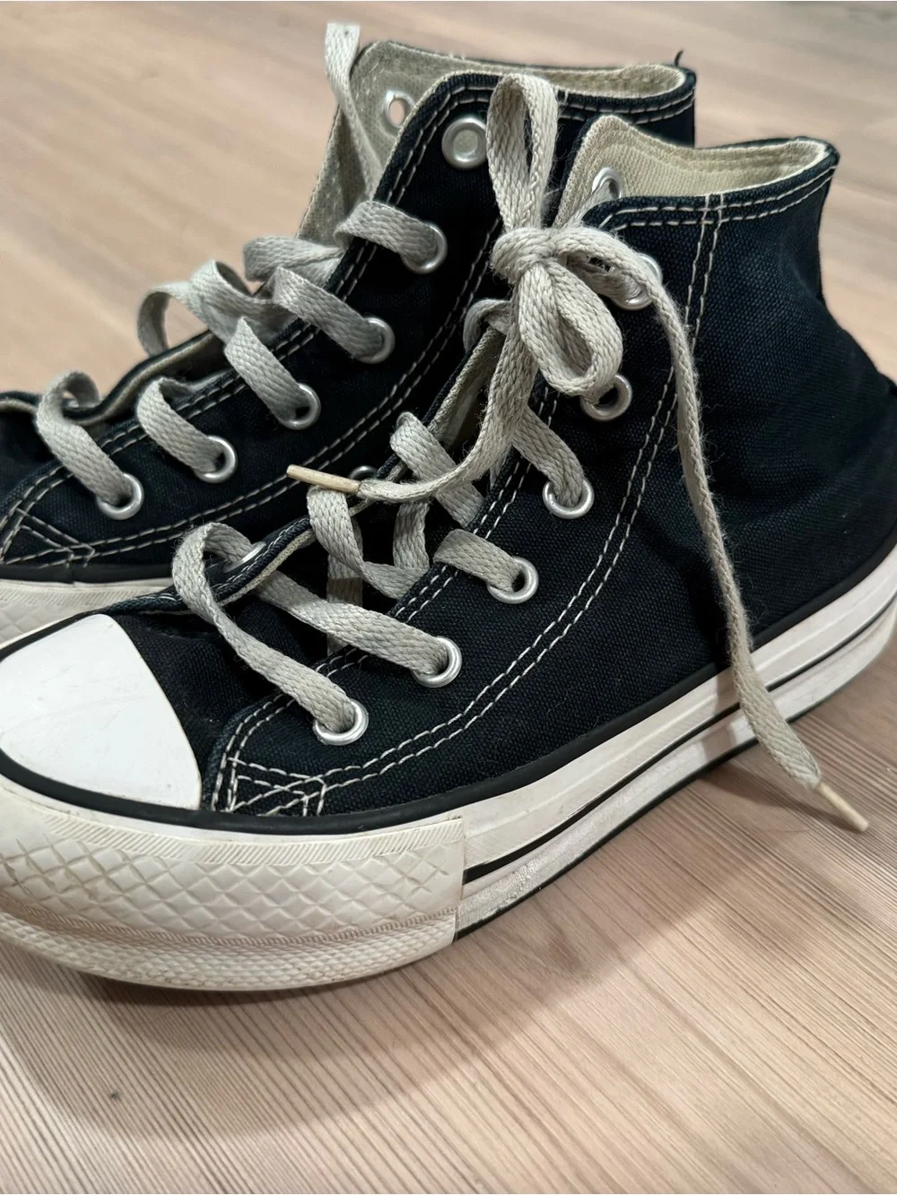 Converse Kids Black High-Top Sneakers with White Accents